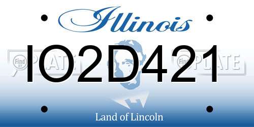 IO2D421 Illinois License Plate