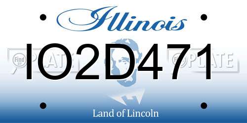 IO2D471 Illinois License Plate