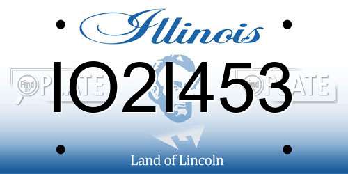 IO2I453 Illinois License Plate