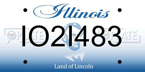 IO2I483 Illinois License Plate