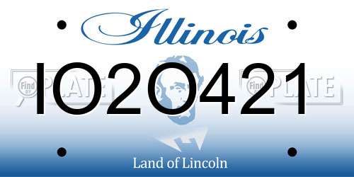 IO2O421 Illinois License Plate