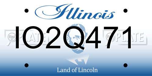 IO2Q471 Illinois License Plate