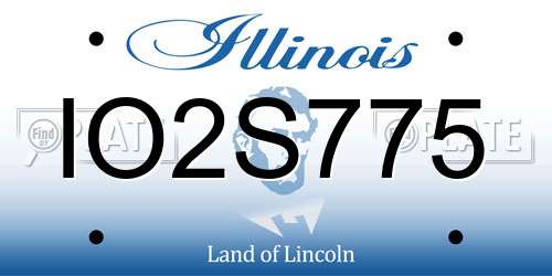 IO2S775 Illinois License Plate
