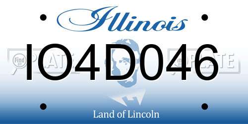 IO4D046 Illinois License Plate
