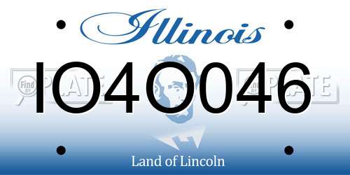 IO4O046 Illinois License Plate