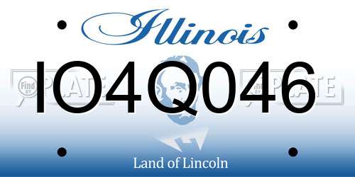 IO4Q046 Illinois License Plate