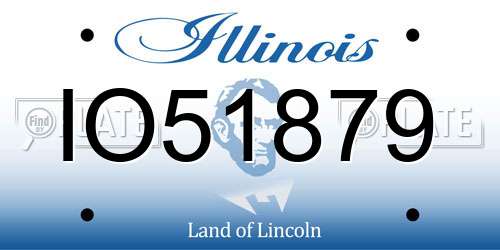 IO51879 Illinois License Plate