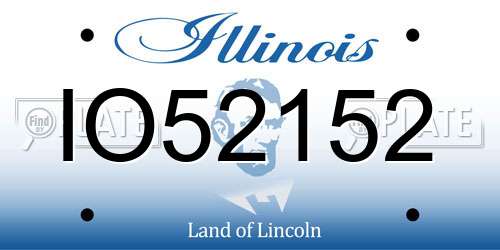 IO52152 Illinois License Plate