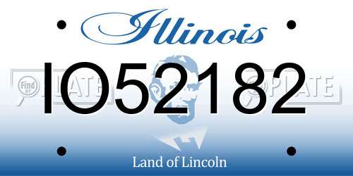 IO52182 Illinois License Plate