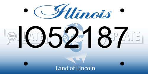 IO52187 Illinois License Plate