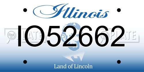 IO52662 Illinois License Plate