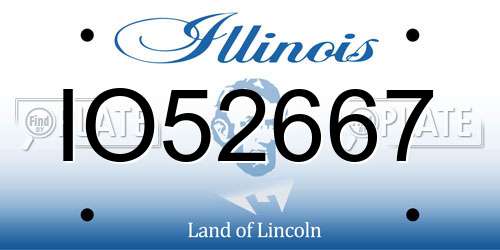IO52667 Illinois License Plate