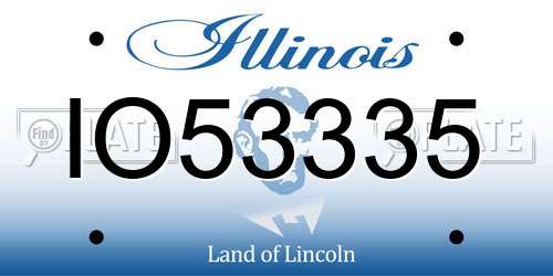 IO53335 Illinois License Plate