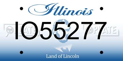 IO55277 Illinois License Plate
