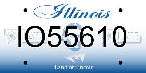 IO55610 Illinois License Plate