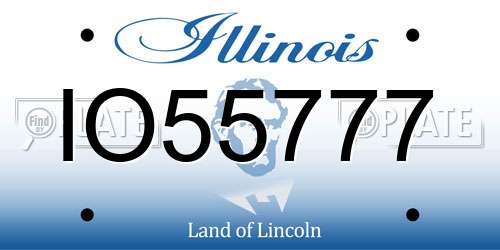 IO55777 Illinois License Plate