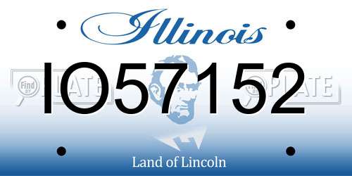 IO57152 Illinois License Plate