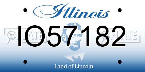 IO57182 Illinois License Plate