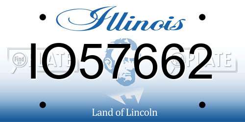 IO57662 Illinois License Plate