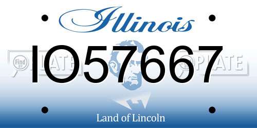 IO57667 Illinois License Plate