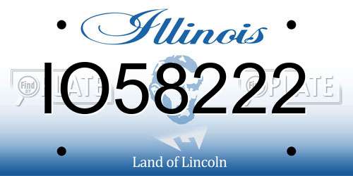 IO58222 Illinois License Plate