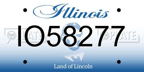 IO58277 Illinois License Plate