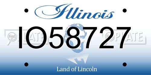 IO58727 Illinois License Plate