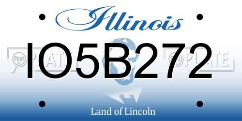 IO5B272 Illinois License Plate