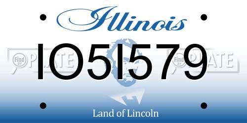 IO5I579 Illinois License Plate