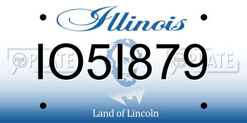 IO5I879 Illinois License Plate