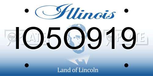 IO5O919 Illinois License Plate