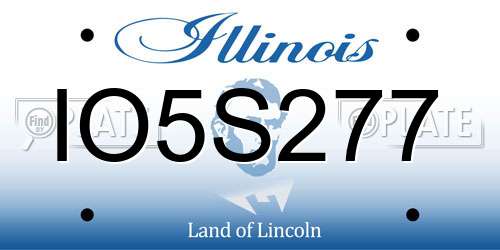IO5S277 Illinois License Plate