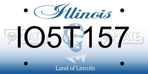 IO5T157 Illinois License Plate