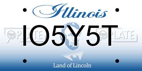 IO5Y5T Illinois License Plate