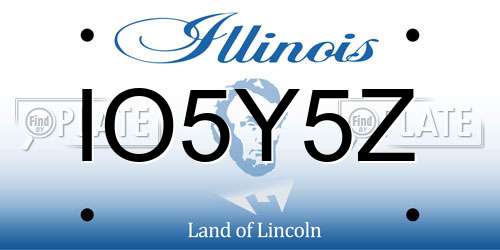 IO5Y5Z Illinois License Plate