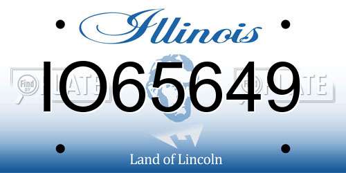 IO65649 Illinois License Plate