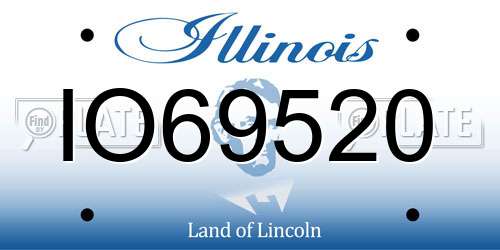 IO69520 Illinois License Plate