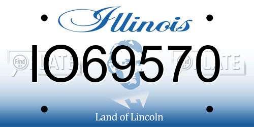 IO69570 Illinois License Plate