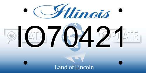 IO70421 Illinois License Plate