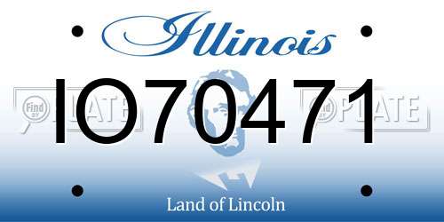 IO70471 Illinois License Plate