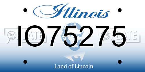 IO75275 Illinois License Plate