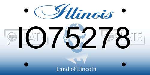 IO75278 Illinois License Plate