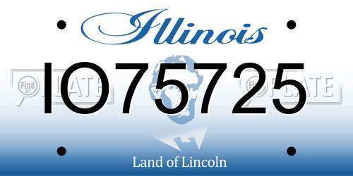 IO75725 Illinois License Plate