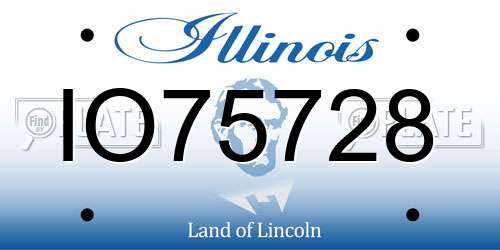 IO75728 Illinois License Plate