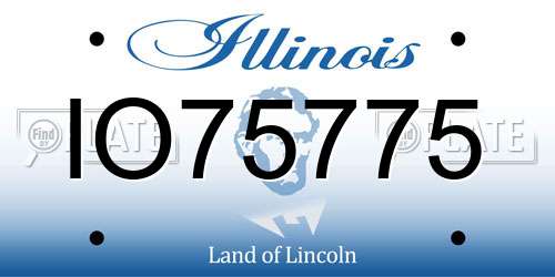 IO75775 Illinois License Plate