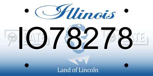 IO78278 Illinois License Plate