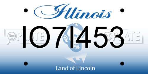 IO7I453 Illinois License Plate