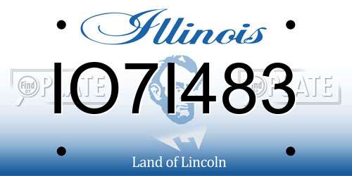 IO7I483 Illinois License Plate