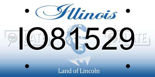 IO81529 Illinois License Plate