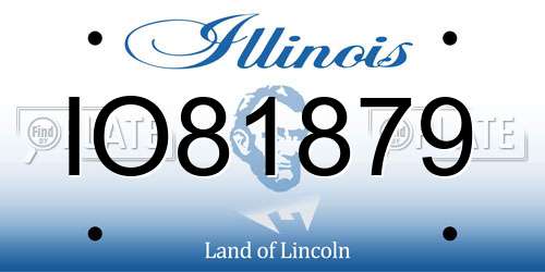 IO81879 Illinois License Plate